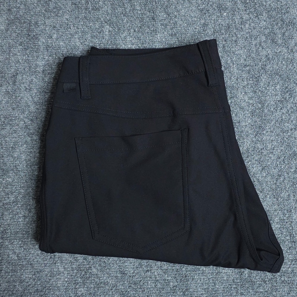 Lululemon ABC Pants Mens 31 Black Slim Fit Warpstreme 5-Pocket Golf Travel Chino